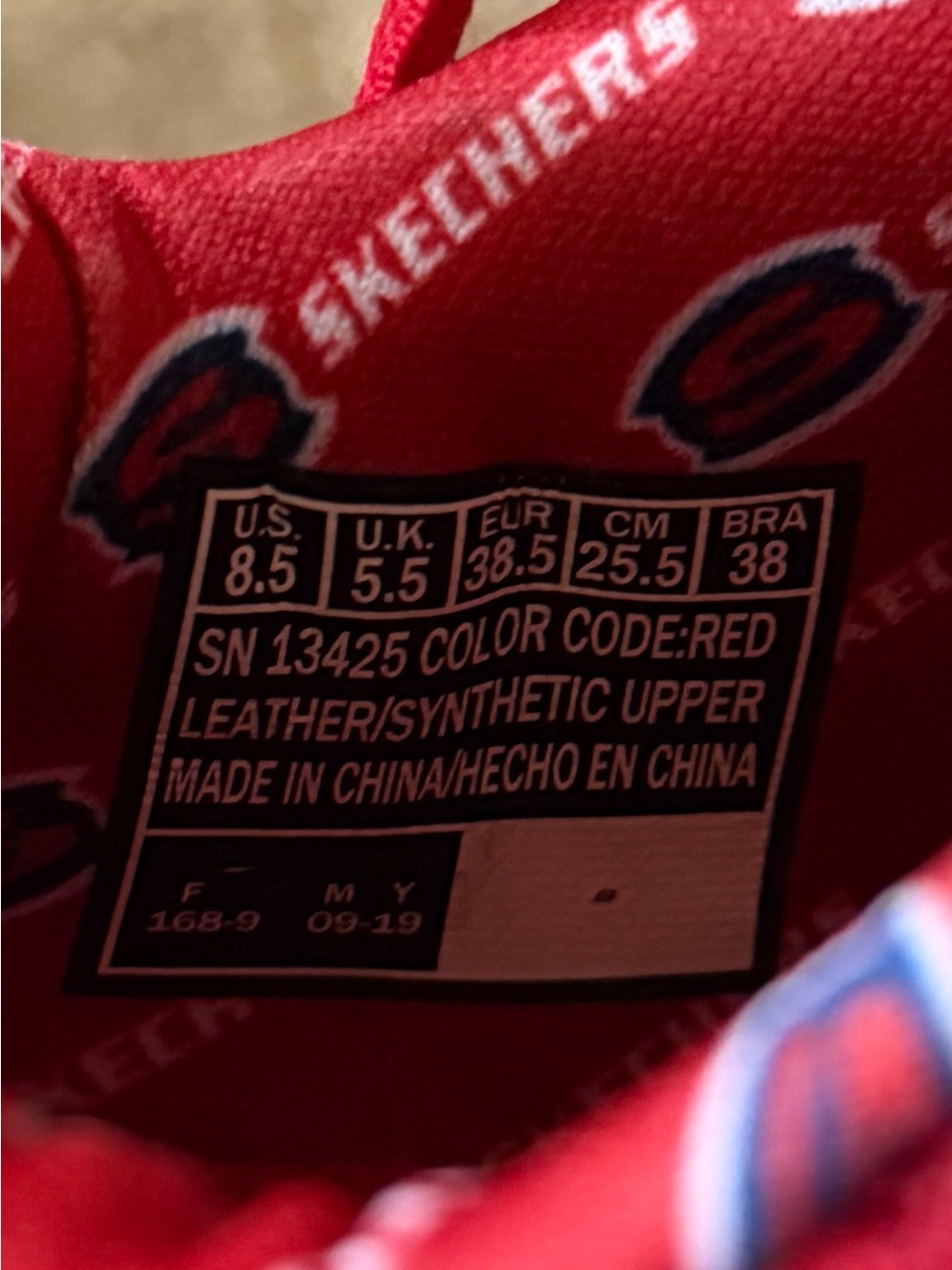 Skechers SKX Red Chunky Platform Athletic Sneakers - Picture 2 of 12